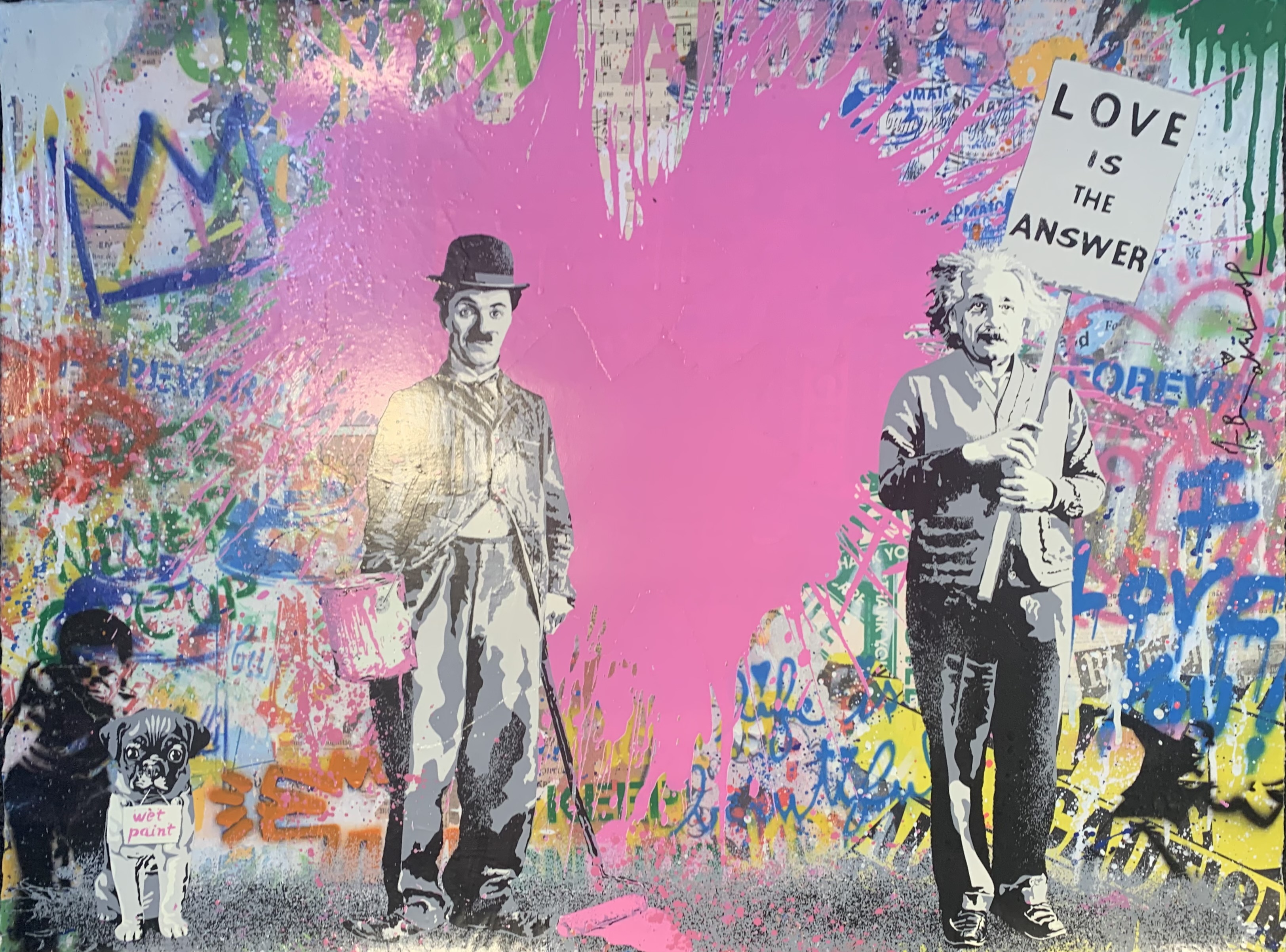 Mr. Brainwash Juxtapose (Original) (Framed)