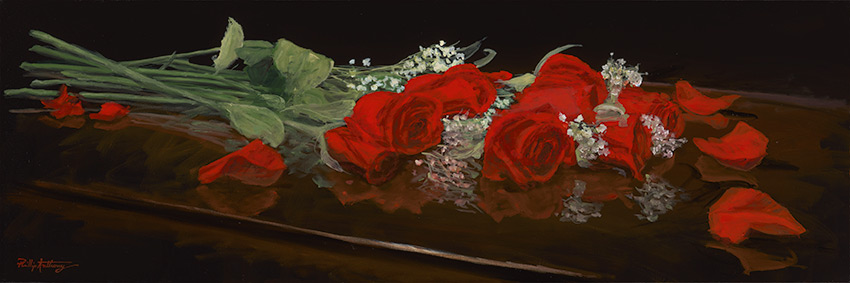 Phillip Anthony Roses Are Red (AP) (Gallery Wrapped)