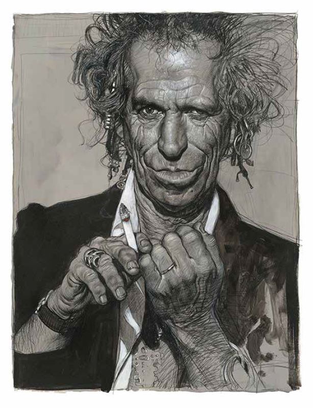 Sebastian Kruger Soul Survivor (Keith Richards) (Framed) 