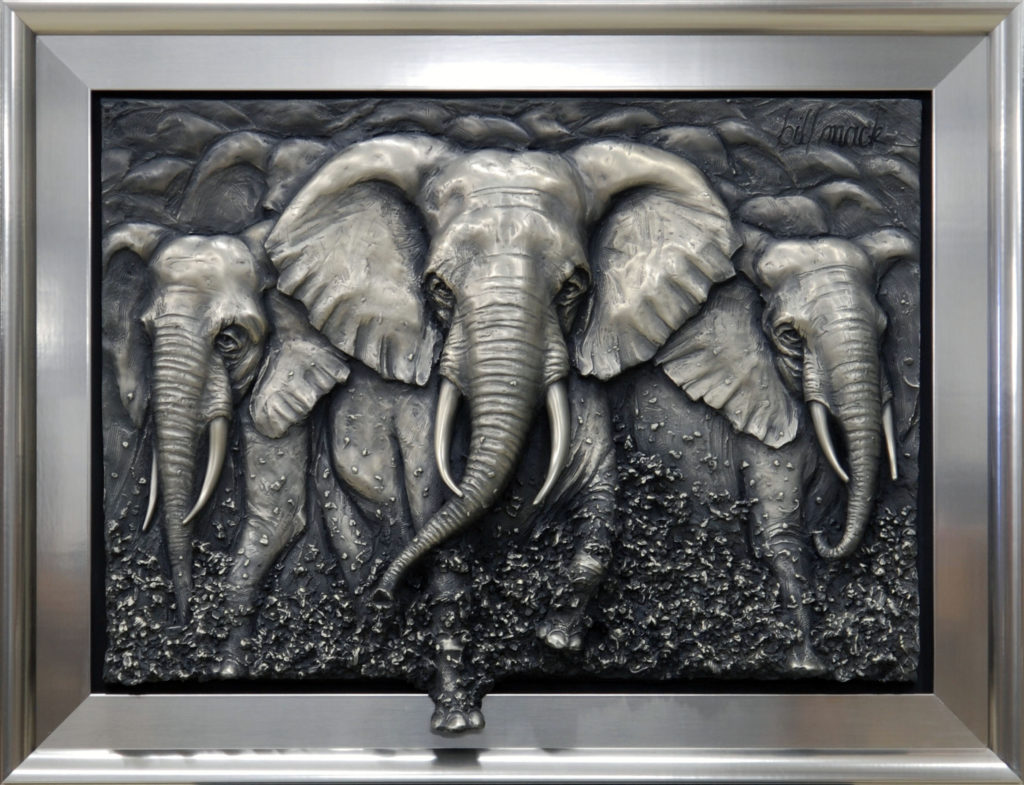 Bill Mack Stampede (Bonded Stainless Steel) (Framed)