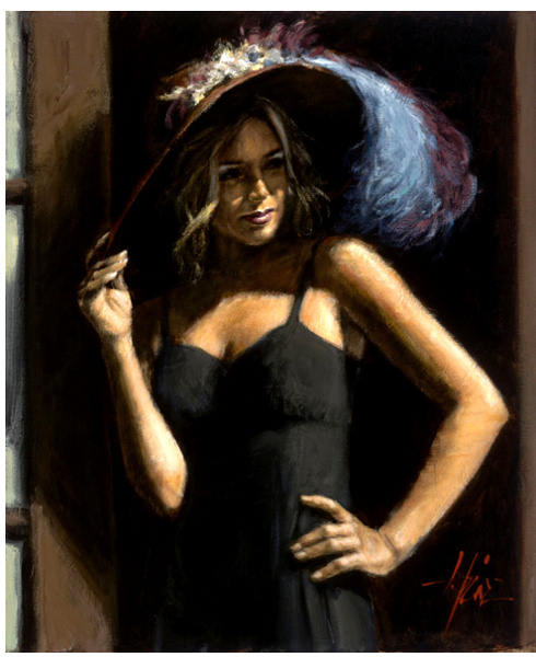 Fabian Perez Study for Girl with Hat