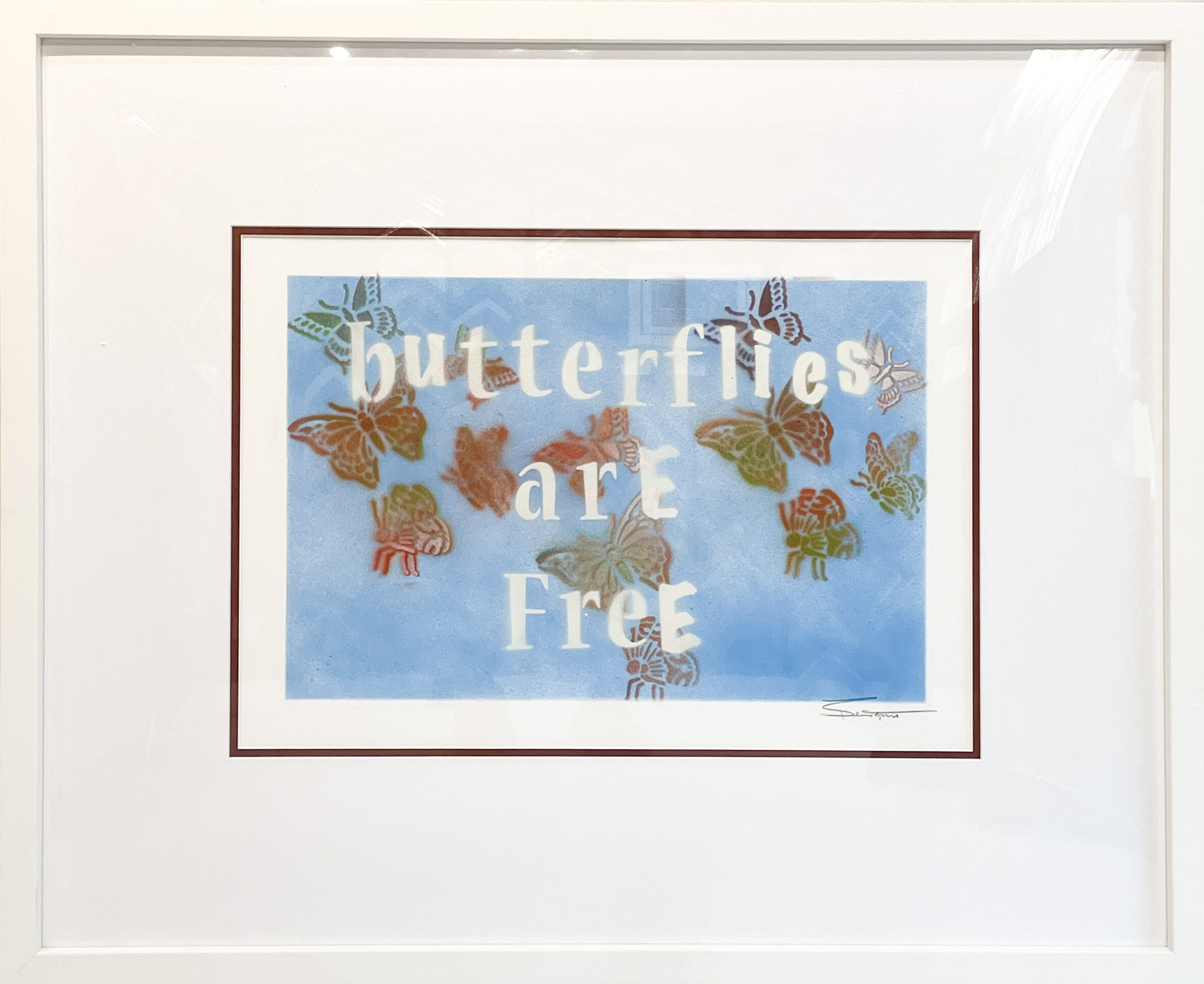 Bernie Taupin Butterflies Are Free (Original) (Framed)