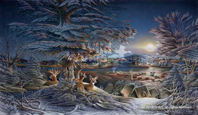Terry Redlin Evening on the Ice