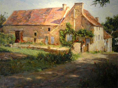Leonard Wren Maison du Burgundy (30 x 40)