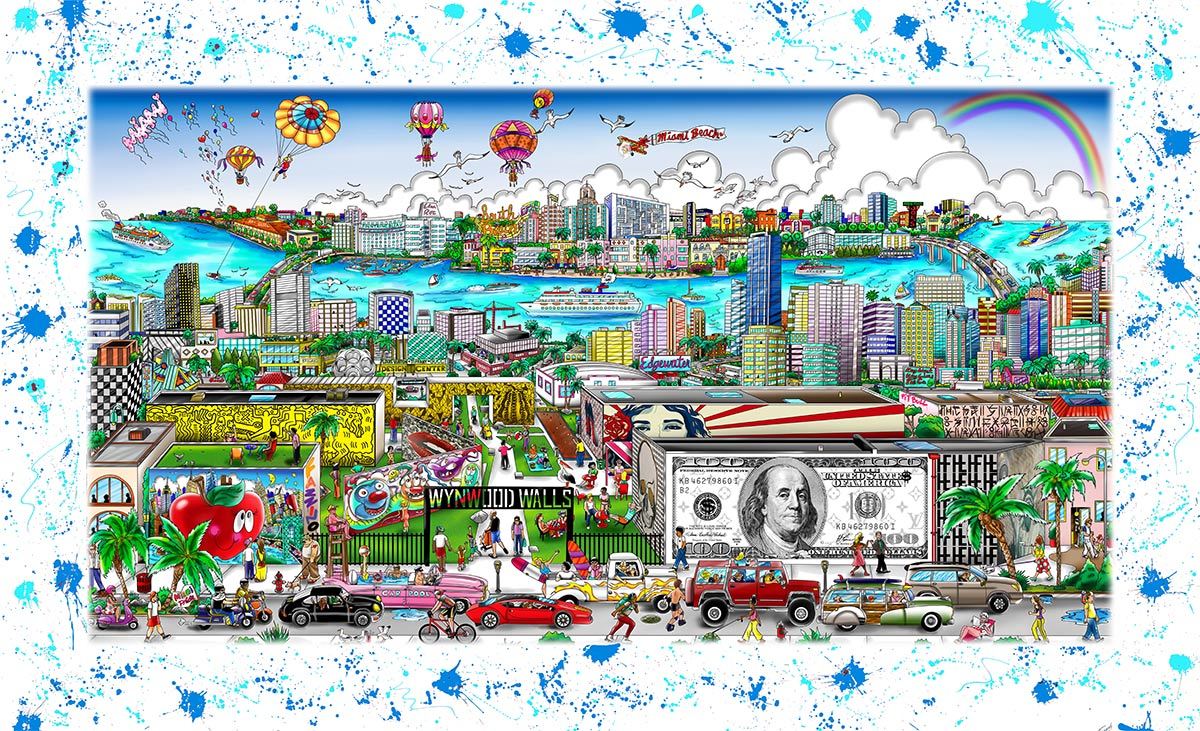 Charles Fazzino Miami Artistically in the 305 (AP) (Framed) 