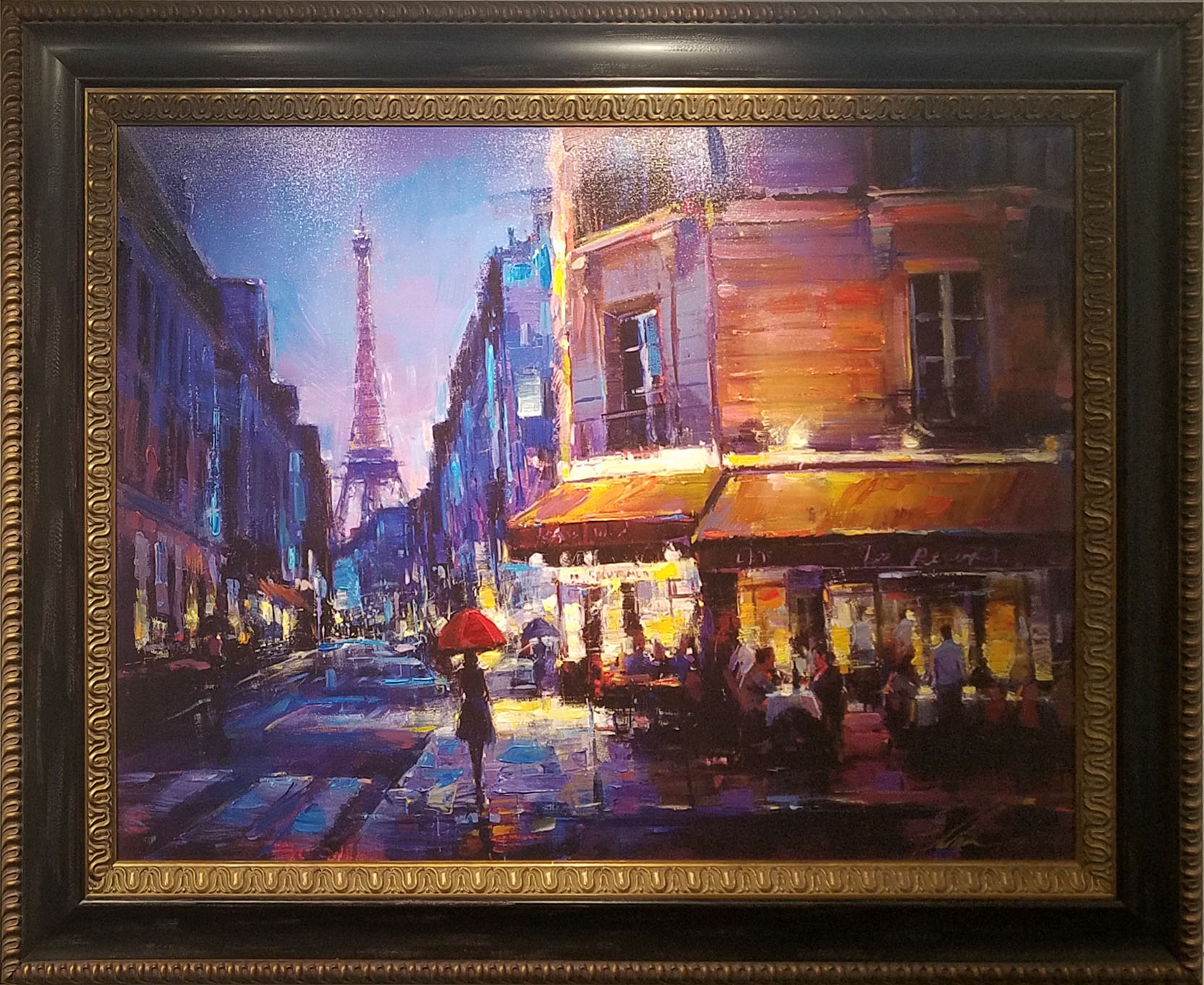 Michael Flohr Parisian Rain (SN) (Framed)