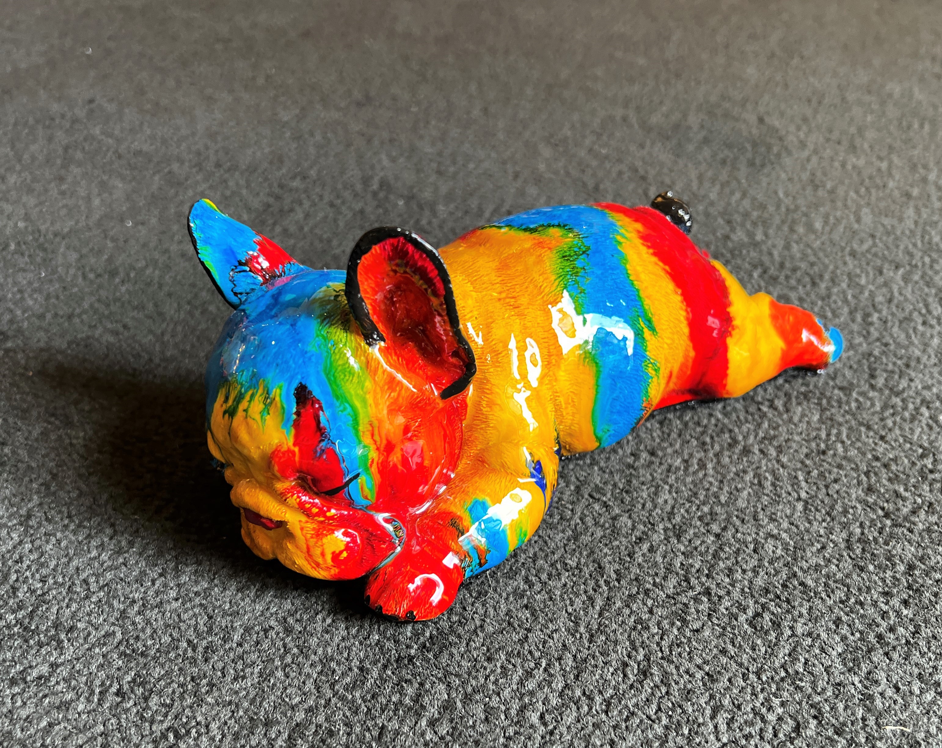 Ancizar Marin Sleeping Frenchie (Small) (SS - Rainbow Swirl)