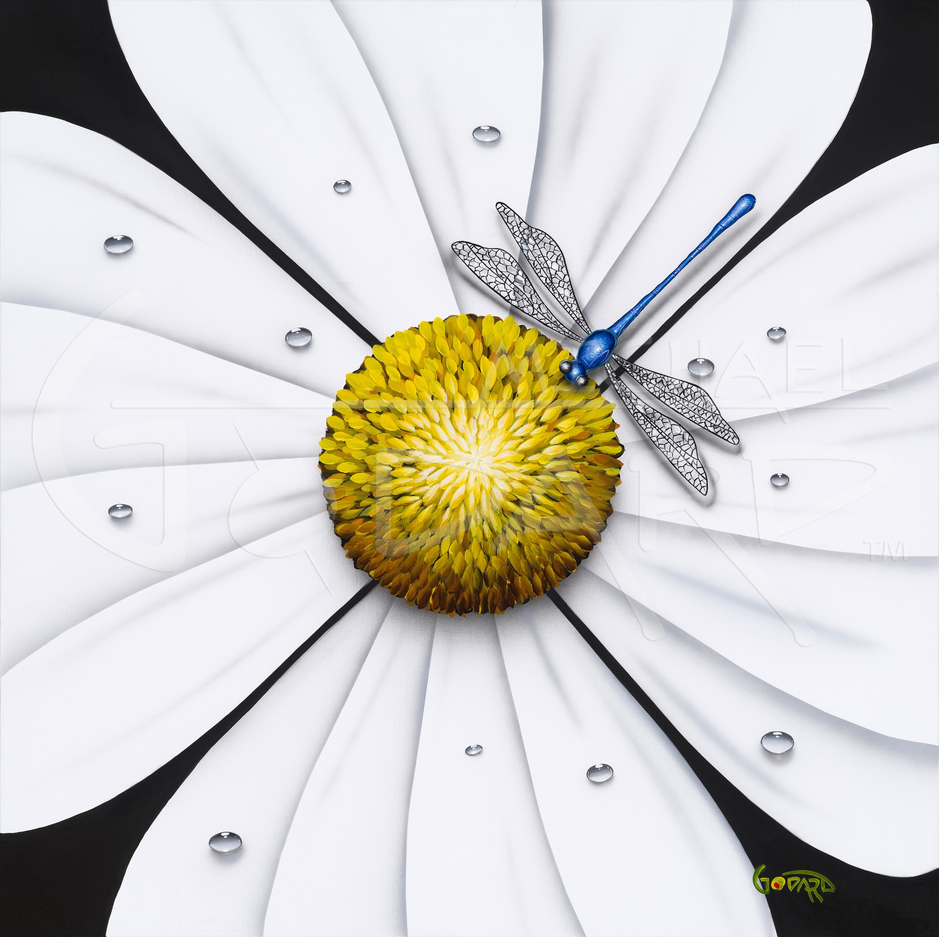 Michael Godard White Flower Dragonfly (AP)