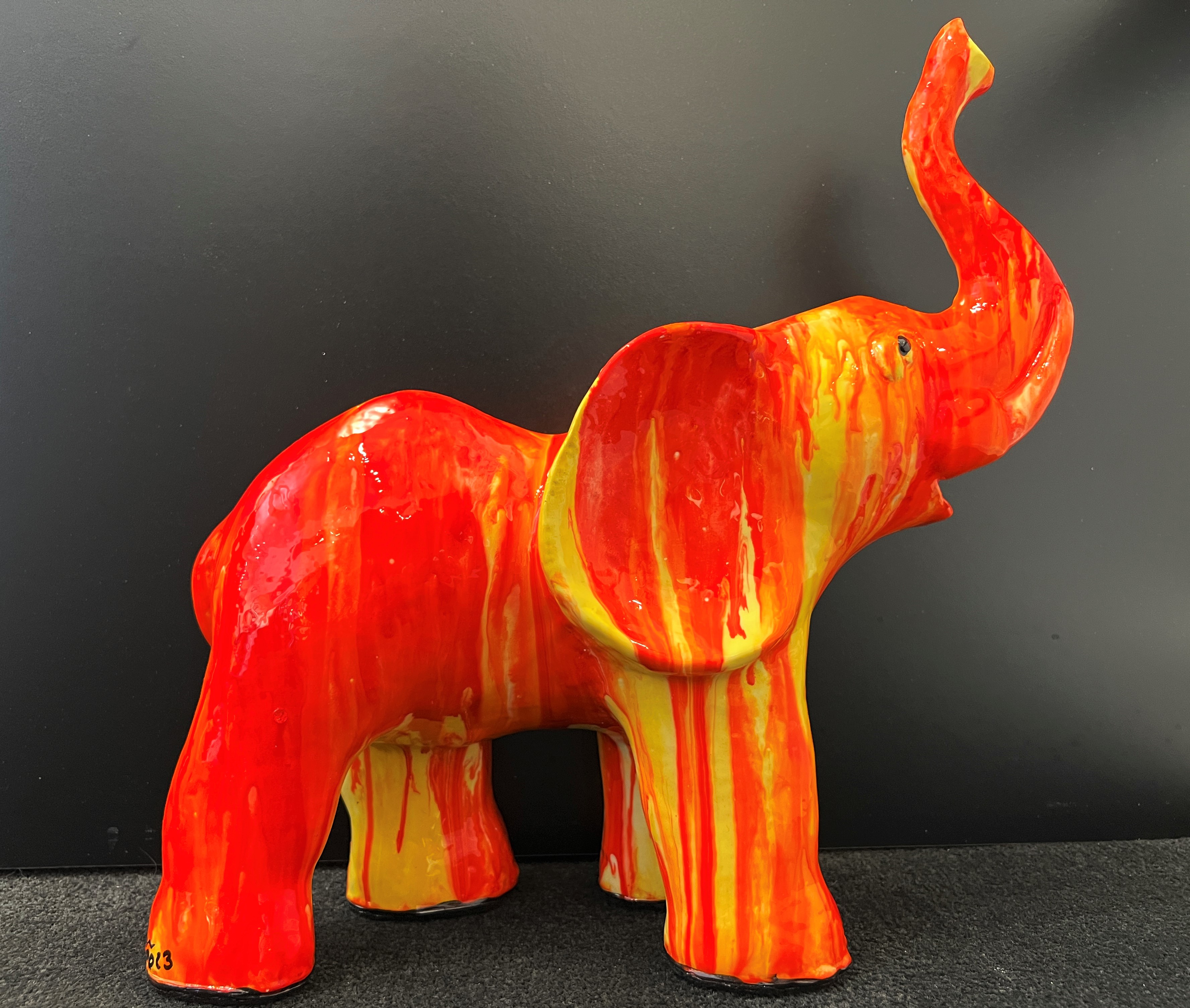 Ancizar Marin Elephant (Medium) (DS-Orange Swirl)