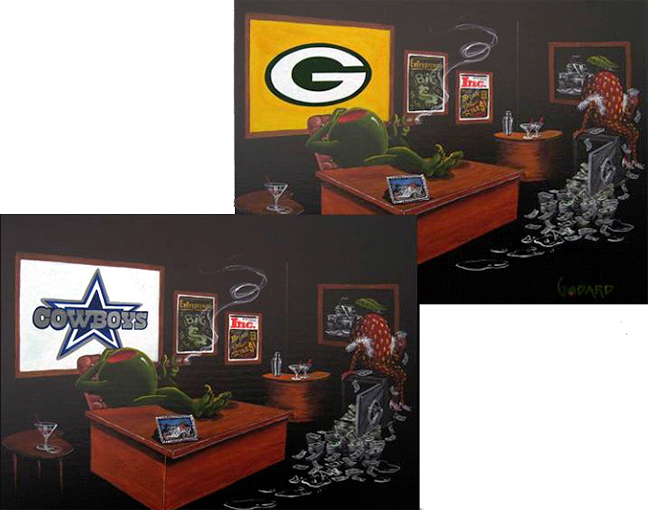 Michael Godard Working Hard - Custom Logo Mixed Media